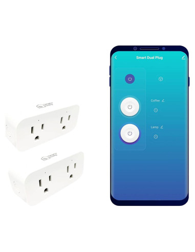 Enchufe Inteligente Doble WiFi Vida Más Inteligente 15A