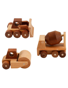 Juego de Vehículos de Construcción de Madera MONT PLEASANT 3 Piezas