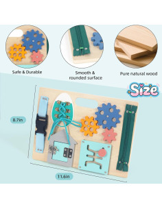 Tablero Ocupado Montessori WoodenEdu para Niños 3-10 años 2
