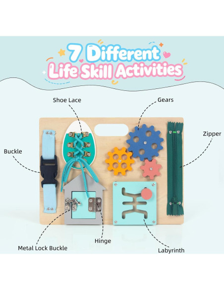 Tablero Ocupado Montessori WoodenEdu para Niños 3-10 años