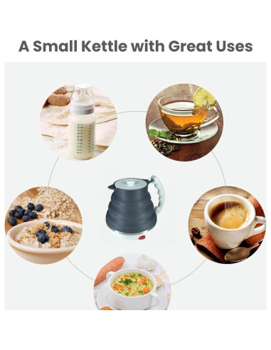 Hervidor Eléctrico Plegable DOFQQG + Dripper de Café Portátil