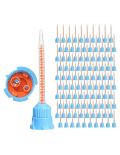 Consejos de Mezcla Dental HelivitaCore 100pcs 4:1/10:1 Azul-Naranja