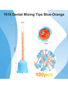 Consejos de Mezcla Dental HelivitaCore 100pcs 4:1/10:1 Azul-Naranja 2