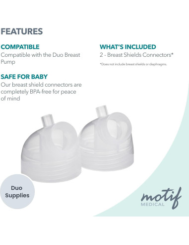 Conectores de Repuesto Motif Medical para Extractor de Leche Doble