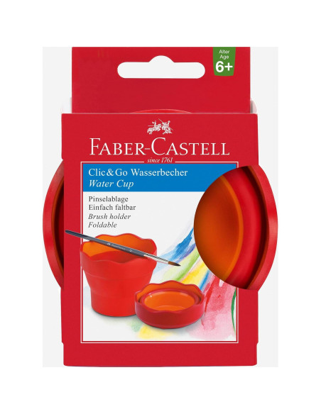 Taza de Agua Plegable Faber-Castell Roja 78.5g