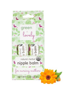 Bálsamo para Pezones Orgánico Green Lovely - Alivio Lactancia 2x14g 2