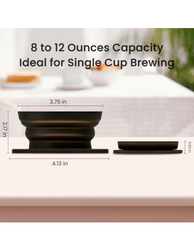 Hervidor Eléctrico Plegable DOFQQG + Dripper de Café Portátil