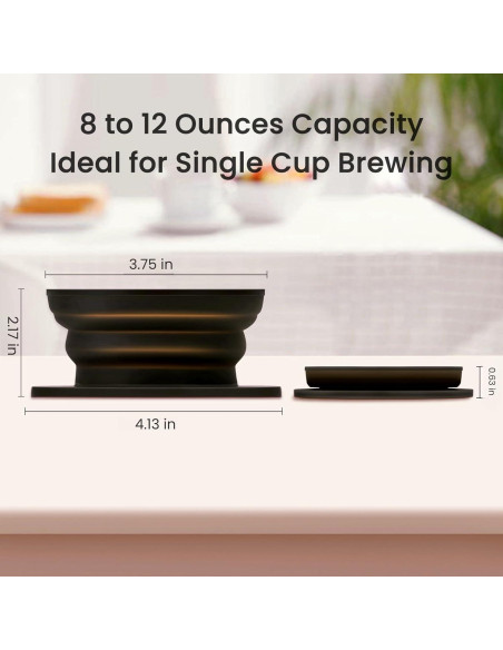 Hervidor Eléctrico Plegable DOFQQG + Dripper de Café Portátil