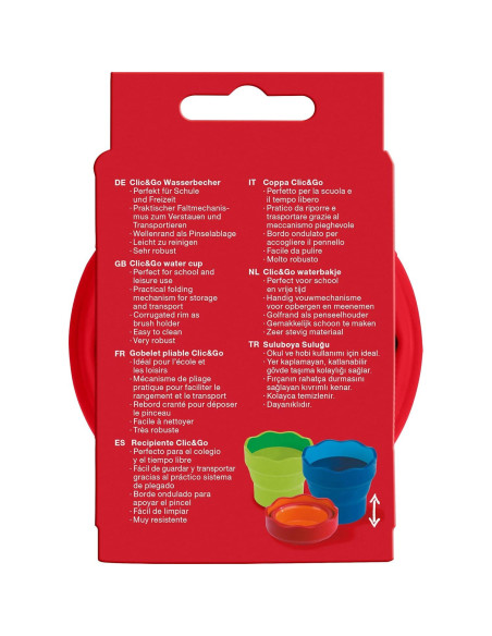 Taza de Agua Plegable Faber-Castell Roja 78.5g