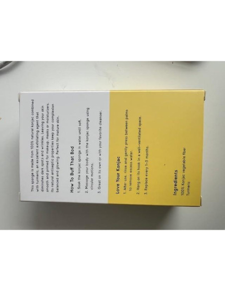 Esponja de Baño Exfoliante PureSOL Konjac Cúrcuma 100% Natural