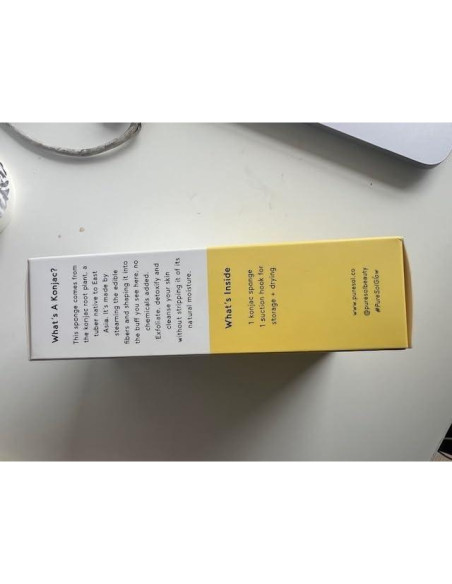 Esponja de Baño Exfoliante PureSOL Konjac Cúrcuma 100% Natural