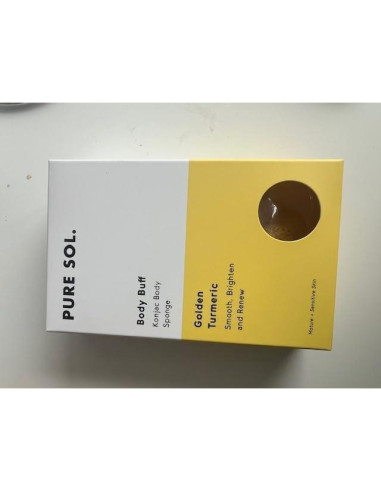 Esponja de Baño Exfoliante PureSOL Konjac Cúrcuma 100% Natural