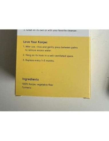 Esponja de Baño Exfoliante PureSOL Konjac Cúrcuma 100% Natural