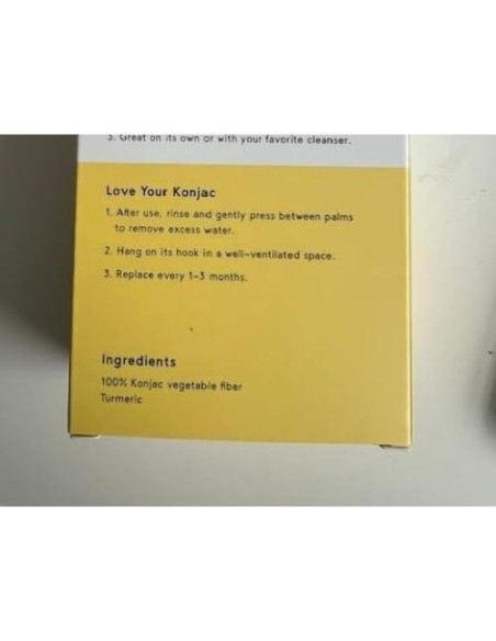 Esponja de Baño Exfoliante PureSOL Konjac Cúrcuma 100% Natural