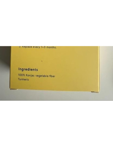 Esponja de Baño Exfoliante PureSOL Konjac Cúrcuma 100% Natural