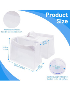 Organizador de Juguetes de Baño Dormercy 2 Compartimentos Malla 2