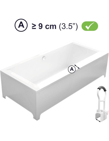 Barandilla de Seguridad Acolchada KMINA para Bañera - 110 kg