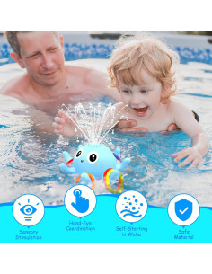 Juguete de Baño Pulpo Syryia con Rociador Iluminado 2