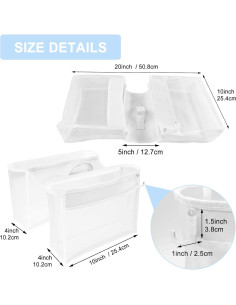 Organizador de Juguetes de Baño Cerpourt 26.5L Malla Secado Rápido 2