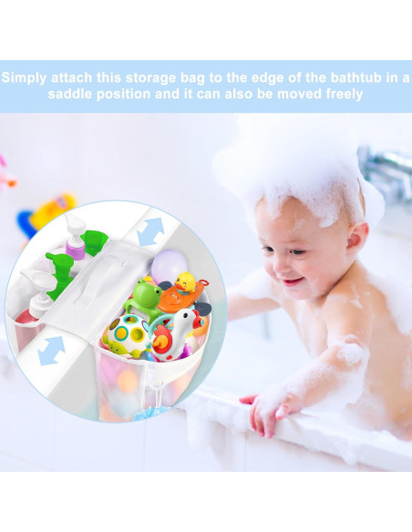 Organizador de Juguetes de Baño Cerpourt 26.5L Malla Secado Rápido