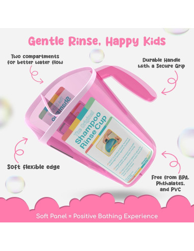 Taza de Enjuague para Bebés S.C. Rosa - 1.18 L, Borde Suave