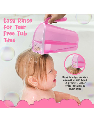 Taza de Enjuague para Bebés S.C. Rosa - 1.18 L, Borde Suave