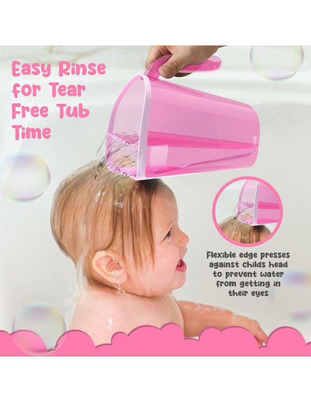 Taza de Enjuague para Bebés S.C. Rosa - 1.18 L, Borde Suave