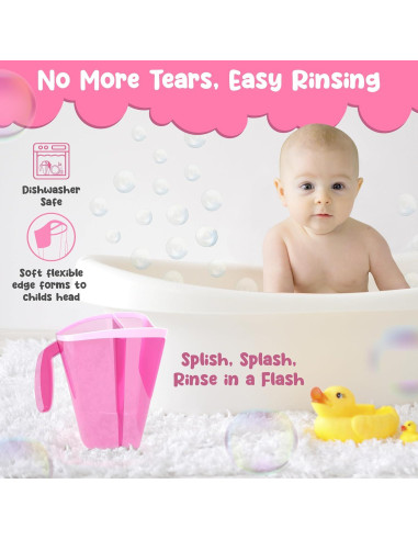 Taza de Enjuague para Bebés S.C. Rosa - 1.18 L, Borde Suave