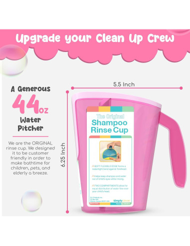 Taza de Enjuague para Bebés S.C. Rosa - 1.18 L, Borde Suave