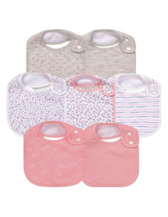 Paquete de 7 Baberos de Algodón Ajustables GLW-PN