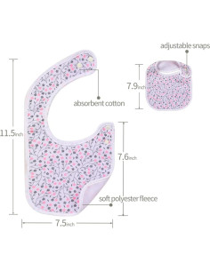 Paquete de 7 Baberos de Algodón Ajustables GLW-PN 2