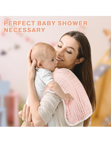 Paños de Eructo MUKIN para Bebés 6 Piezas Ultra Suaves 50x25 cm