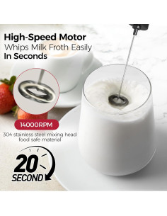 Batidor de Leche Eléctrico YARRAMATE MFBO-S1 19.5cm 2