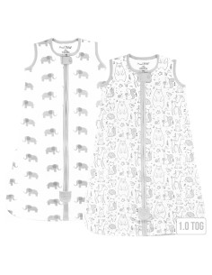 Saco de Sueño Bebé 1.0 TOG Algodón Orgánico Paquete de 2