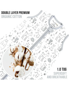 Saco de Sueño Bebé 1.0 TOG Algodón Orgánico Paquete de 2 2