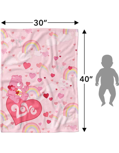 Manta Ligera LOGOVISION Care Bear Love 76x102cm Bebés