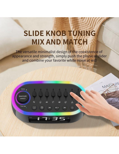 Altavoz Bluetooth CYBORIS T203 con Reloj Despertador y Luz RGB