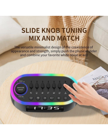 Altavoz Bluetooth CYBORIS T203 con Reloj Despertador y Luz RGB