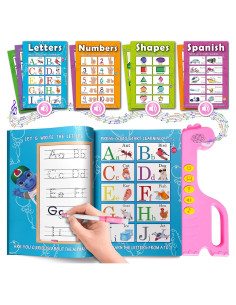 Libro Interactivo Curioso 2 Aprender ABC Rosa - 3+ Años