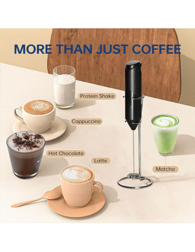 Batidor de Leche Manual Simple Deluxe 10 Pcs Negro