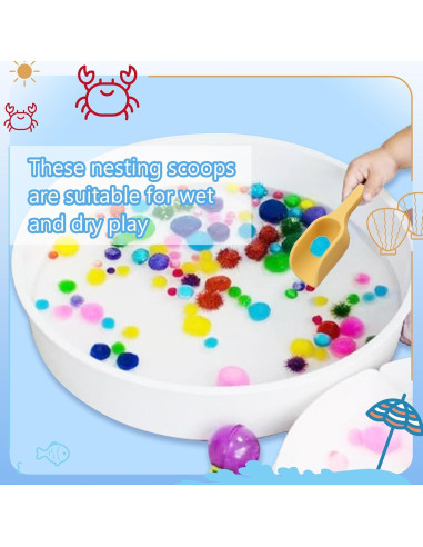 3 Mini Cucharas de Silicona Evenpop para Juego Sensorial