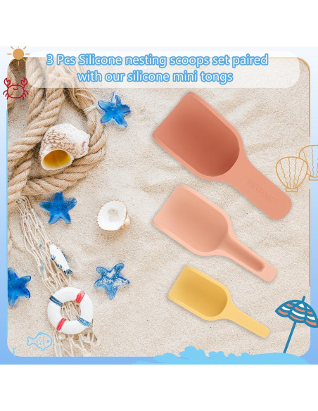 3 Mini Cucharas de Silicona Evenpop para Juego Sensorial 3 Mini Cucharas de Silicona Evenpop para Juego Sensorial