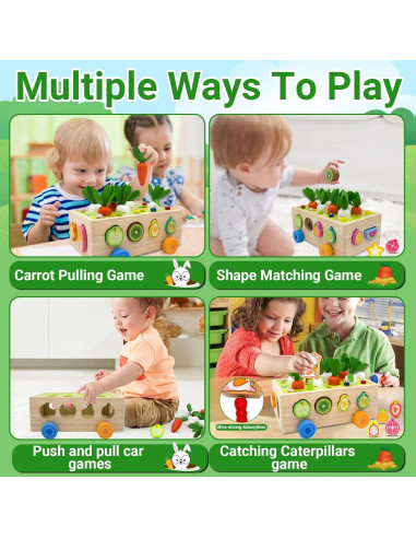 Clasificador de Formas de Madera Montessori MEGRANATE 24x17cm