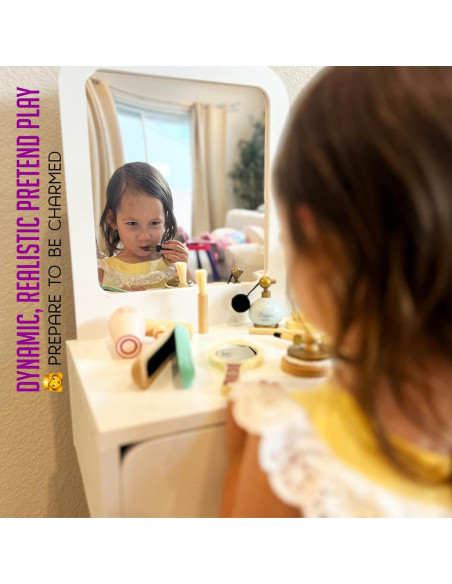 Juego de Maquillaje Montessori Mama - Set de Madera 12 Piezas