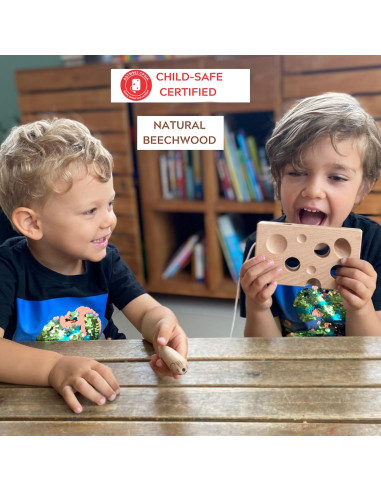 Juguete de Enhebrado de Madera EXTASTICKS Cheesalino