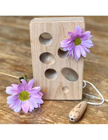 Juguete de Enhebrado de Madera EXTASTICKS Cheesalino