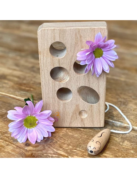 Juguete de Enhebrado de Madera EXTASTICKS Cheesalino Juguete de Enhebrado de Madera EXTASTICKS Cheesalino