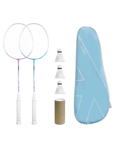Juego de Raquetas de Bádminton PROMFMOVE K520 con 3 Volantes