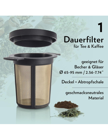 Canasta de Infusión Reutilizable Finum Acero Inoxidable Negra