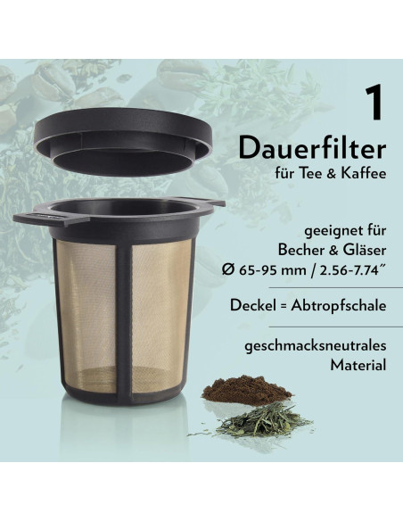 Canasta de Infusión Reutilizable Finum Acero Inoxidable Negra